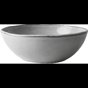 Dutch Rose Organic Schaal - Serveerschaal - 23cm - Stoneware Handgemaakt - Licht Grijs