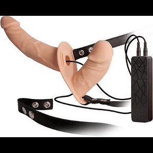 Dubbele Vibrerende Dildo met Harnas