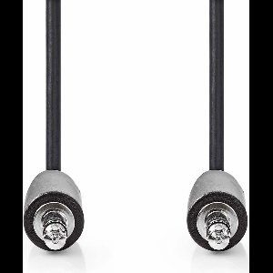 Nedis Stereo-Audiokabel - 3,5 mm Male - 3,5 mm Male - Vernikkeld - 2.00 m - Rond - Zwart - Doos