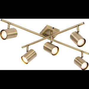 QAZQA jeana - Moderne Plafondspot | Spotje | Opbouwspot - 5 lichts - L 62 cm - Brons - Woonkamer | Slaapkamer | Keuken