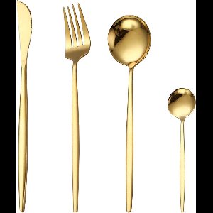 Bestekset - goud - 6 personen - 24-delig