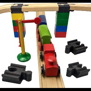 ULROAD 4 stuks rails adapter connector voor bruggen, geschikt voor houten stenen rails bruggen