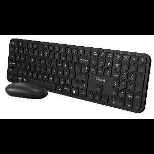 Qware Office - Toetsenbord - Muis - Draadloos - 2.4ghz - USB - Desktopset - Combo - Dongel - Energiebesparend - Eastbourne - Stille klik - Zwart - Qwerty