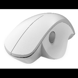 Qware Office - Ergonomische Muis - Muis - Draadloos - 2.4 GHz - Dongle - Duimsteun - Duimscrol - Luton - 1600 DPI - Wit
