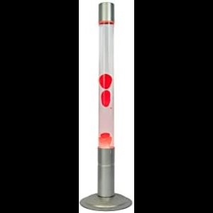 Lavalamp - Zilver & Rood - 75 cm - Lava Lamp - Lavalampen
