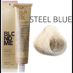 Schwarzkopf Haarverf Blond Me Bond Enforcing Blonde Toning T - Steel Blue