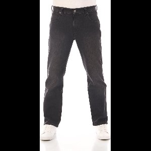 Wrangler Heren Jeans Broeken Texas Stretch regular/straight Fit Zwart Volwassenen Denim Jeansbroek