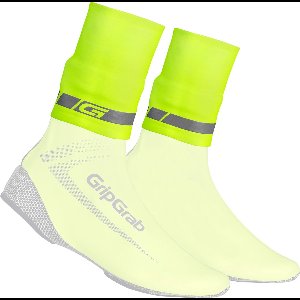 GripGrab - CyclinGaiter Hi-Vis Regen Wielren Overschoenen Cuffs Neopreen Manchetten - Geel Hi-Vis - Unisex - Maat S/M