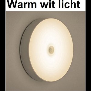 TechU™ 6 Stuks Intelligente Lamp met Sensor – Automatisch aan en uit – Nachtlamp – USB Oplaadbaar – Warm Wit Licht