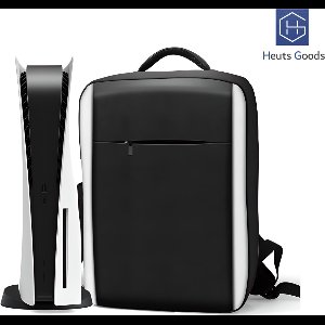 Heuts Goods - LUXE zwarte tas geschikt voor PS5 - PS5 Koffer - PS5 Tas - Beschermingstas - Draagtas geschikt voor PS5 - Hoge Kwaliteit Soft Case - Zwart