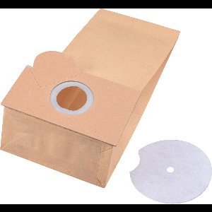 Geschikt voor SWIRL. 10 stuks. Stofzuigerzakken voor F 97, Papier, + 1 ronde motorfilter. COVAKO Merk