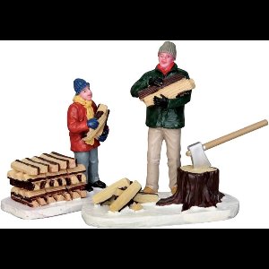 Lemax - Stacking Firewood -  Set Of 2 - Kersthuisjes & Kerstdorpen