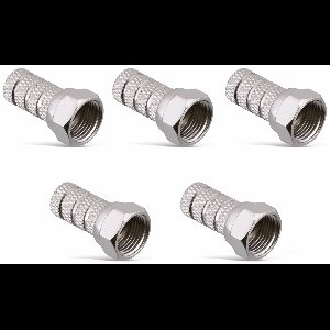 S-IMPULS F-stekker, 6,7 mm, draaimontage, 5 stuks