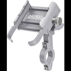 AdroitGoods Telefoonhouder Fiets & Motor – Aluminium – 360° Rotatie – Schokbestendig – Universeel – Grijs