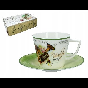 Carmani Vivaldi Lente Kop & Schotel - 230 ml porselein