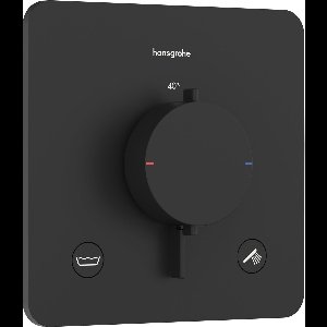 hansgrohe Ecostat Comfort Q - Inbouwthermostaat - 2 functies - Douche thermostaat - Zekerheidscombinatie EN1717 - Mat Zwart