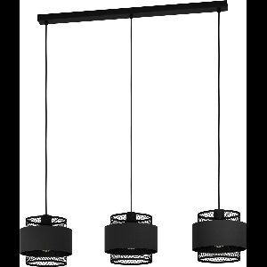 EGLO Bazely Hanglamp - E27 - 99 cm - industrieel - zwart