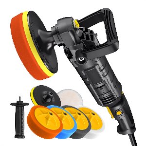 Golermo® Polijstmachine Auto – 2600W Poetsmachine met 7 Snelheden – Incl. 6 Polijstschijven & Accessoires