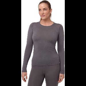 DANISH ENDURANCE Thermoshirt met Lange Mouwen voor Dames - van Merino Wol - Grijs - Maat L