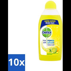Dettol Power & Fresh Allesreiniger Citrus 500 ml - Bulkverpakking - 10 stuks