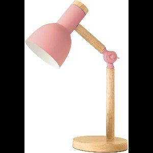 YOZHIQU Leeslamp - LED - Kinderbureaulamp - Verstelbare houten bureaulamp - Geschikt voor kinderkamers en woonkamers - E27-lamphouder - Roze