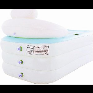 Luxe Opblaasbare Badkuip voor Volwassenen – Comfort Spa Bubbelbad met Rug- & Armsteunen, Warmtebehoudend Ontwerp, Inclusief Voetpomp en Afvoerslang – 160 x 84 x 64 cm