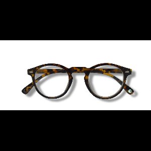 Ear2Ear leesbril Malton-01 Bruin gevlekt rond montuur +1.50 incl. opbergpouch en verpakking