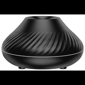 YOZHIQU Aroma diffuser - Aromatherapie luchtbevochtiger met vlammen - Draadloze aromatherapie diffuser - 7 vlamkleuren - Automatische uitschakeling bij laag waterpeil - Geschikt voor slaapkamers en yogaruimtes - Zwart