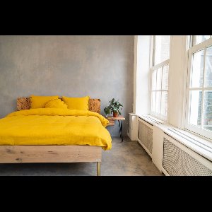 Kayori Nikko Dekbedovertrek Linnen & Katoen - 140x200-220 + 1 sloop - Eenpersoons - Licht & Luchtig - Goud