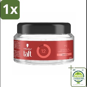 1 x Taft - V12 - Styling Gel - Supersnelle fixatie - 250 ml - Haar Gel - Taft V12 - Snel Drogend - Sterke Fixatie - Styling Gel