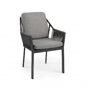 Tierra Outdoor Tuinstoel Liv Rope - Dining Tuinstoel - Aluminium - Charcoal