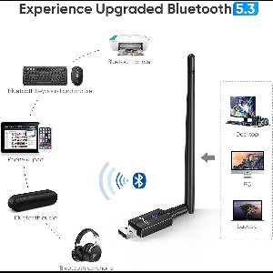EDUP AX900 WiFi 6 USB Adapter & Bluetooth 5.3 - 900 Mbps - Dualband 2.4 & 5 GHz - High-Gain Antenne - Plug & Play - Compatibel met Windows 10/11