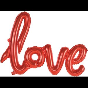 Folieballon Tekst 119cm 'Love' Rood