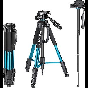 Neewer - Sab234 - Camera - Statief - Aluminium - 3 - Weg draaibare kop voor sony - canon - blauw