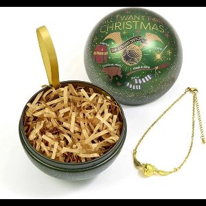 The Carat Shop - Harry Potter Golden Snitch - Gouden Snaai Kerstbal - Cadeaubal met Armband