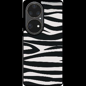 Smartphonica Telefoonhoesje Geschikt voor Huawei P50 Pro met zebra opdruk - TPU backcover case zebra design - Zwart Wit geschikt voor Huawei P50 Pro