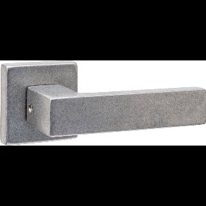 Intersteel Deurkruk Amsterdam met rozet massief verdekt 53x53x10mm met nokken rvs getrommeld