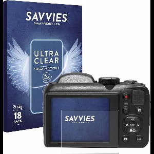 Savvies - Screenprotector voor Kodak Pixpro AZ255 - Folie Beschermfolie transparant 18 Stuks