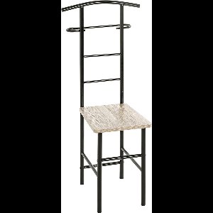 JGS ® Moderne Houten Dressboy met Zwarte Metalen Details en Eiken Afwerking