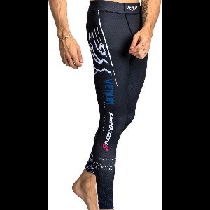 Venum x Tekken 8 Jin Kazama Sportlegging Spats Blauw Zwart Wit - L