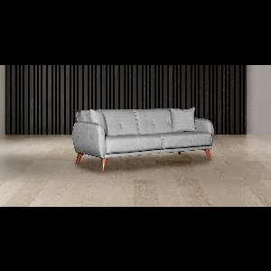 Sofabed Roma - Zilvergrijs - 200x80x77 cm