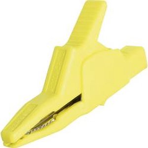 SKS Hirschmann AK 2 B 2540 I ge Veiligheids-krokodilklem Steekaansluiting 4 mm CAT II 1000 V Geel