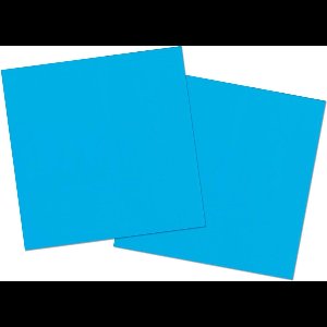 40x stuks servetten van papier blauw 33 x 33 cm