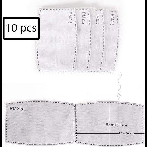 10 stuks PM2.5 actieve koolstof filters voor mondmaskers