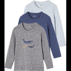 Vertbaudet Set van " shirts "Walvis" voor jongens met lange mouwen