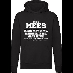 Mees | verjaardagkado | verjaardag kado | cadeau | grappig | jarig | Unisex | Trui | Sweater | Hoodie | Capuchon | Zwart