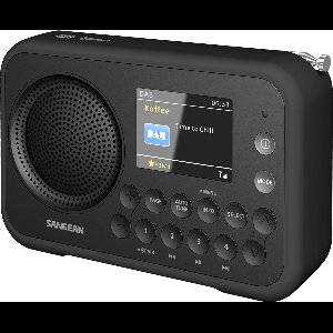 Sangean DPR-76BT Zakradio DAB+, VHF (FM) AUX, Bluetooth Toetsvergrendeling Grijs