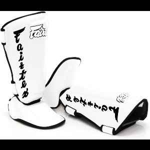 Fairtex SP7 Twister - afneembare Wreef en Scheenbeschermers - Wit - Maat XL