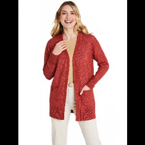 Lang, geribbeld vest van wol