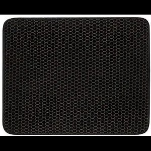 Kattenbakmat - 40 x 50 cm - Waterdicht - Dubbele laag - Honingraatstructuur - Uitloopmat - Placemat Kat - Schoonloopmat Kattenbak - Kattenbak Accessoires - Katten Grit Opvanger - Katten Mat